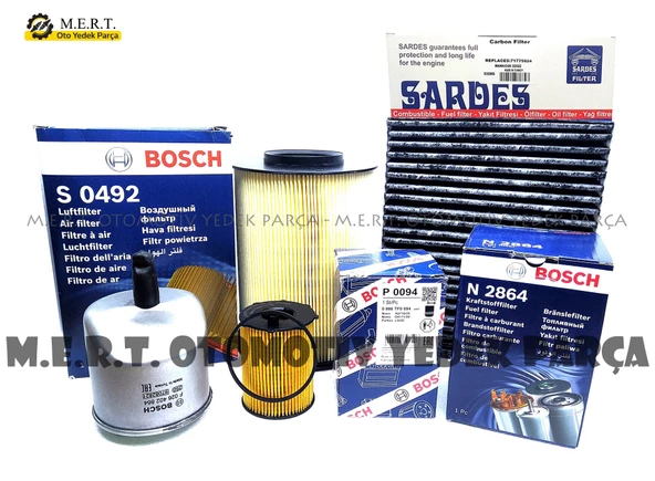 Volvo S40 1.6 Dizel Bosch Filtre Bakım Seti (2010-2015) ürün görseli 1