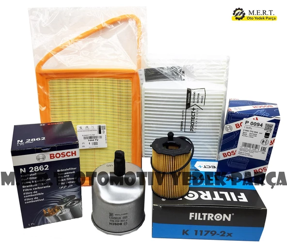 Peugeot 208 1.4 Hdi Dizel Filtre Bakım Seti (2012-2015)-4'Lü Set Hava + Yağ + Polen + Mazot ürün görseli 1