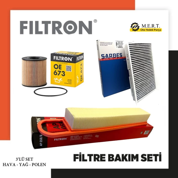 Citroen Ds4 1.6 Vti Benzinli Filtre Bakım Seti Filtron ürün görseli 1