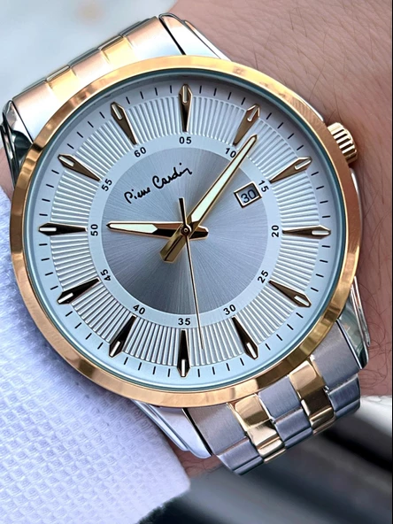 Pierre Cardin Çelik Kordon Takvimli Özel Kadran 3 Atm Suya Dayanıklı Erkek Kol Saati EPC.800211.F106 ürün görseli 1