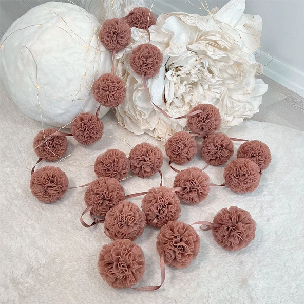 Pamuka Mini Ponpon Pinkish Brown - Resim 2