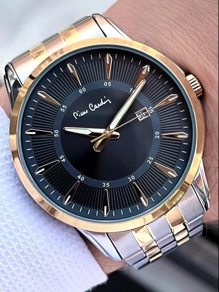 Pierre Cardin Çelik Kordon Takvimli Özel Kadran 3 Atm Suya Dayanıklı Erkek Kol Saati EPC.800211.F105 ürün görseli 1