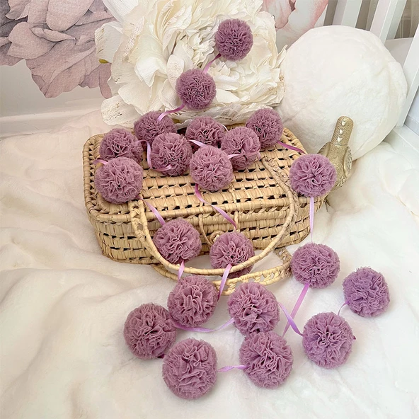 Pamuka Mini Ponpon Opera Mauve - Resim 2
