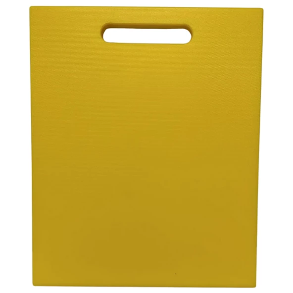 Türkay 32.5x26.5x2 cm Saplı Polietilen Kesme Tahtası Kesim Levhası Sarı 1145 ürün görseli 1