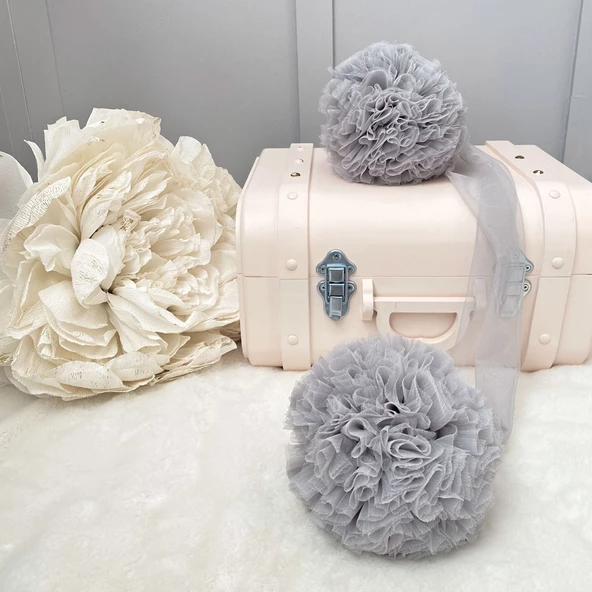 Pamuka Twin Ponpon Grey ürün görseli 1