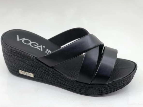 VOGA 2003 SİYAH DOLGU TABAN COMFORT CASUAL BAYAN TERLİK ürün görseli 1