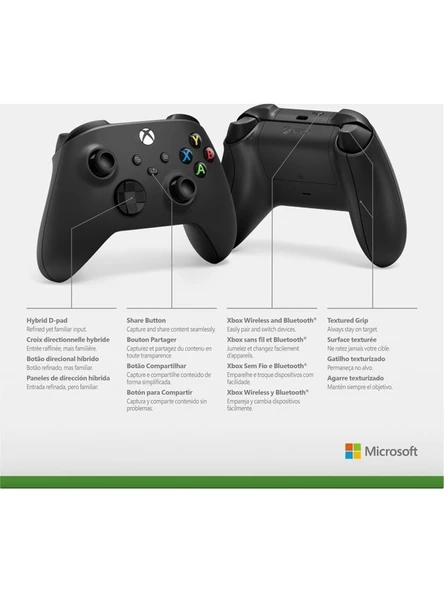 Xbox Wireless Controller Siyah 9.Nesil ( Microsoft Türkiye Garantili ) - Resim 5