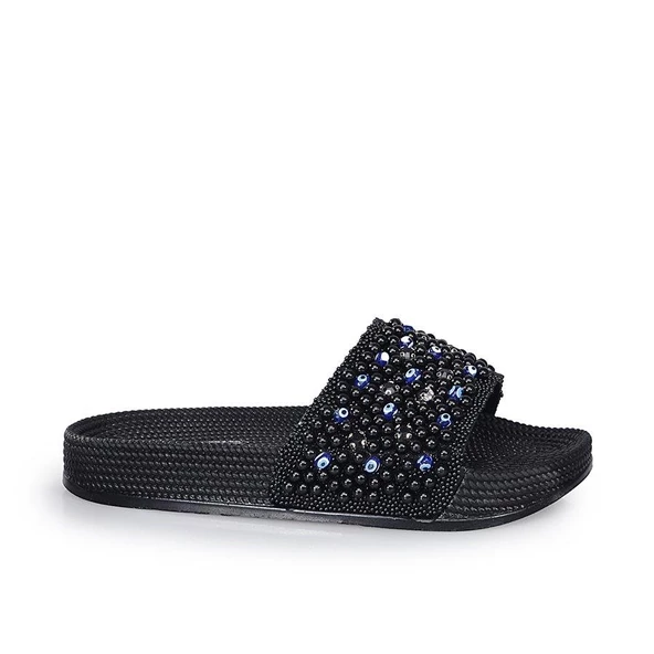 PIENN 20037  007 NAZAR BONCUK SİYAH COMFORT CASUAL ANATOMİK TERLİK ürün görseli 1