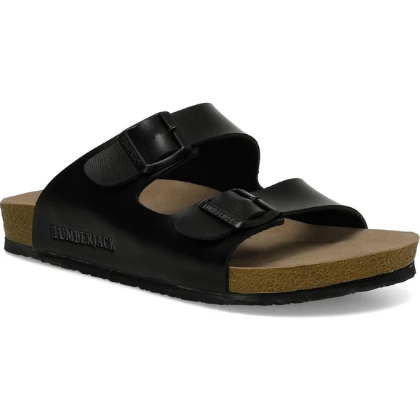 LUMBERJACK MENDY 4FX SİYAH YENİ SEZON LOGOLU TOKA COMFORT CASUAL ANATOMİK TERLİK ürün görseli 1