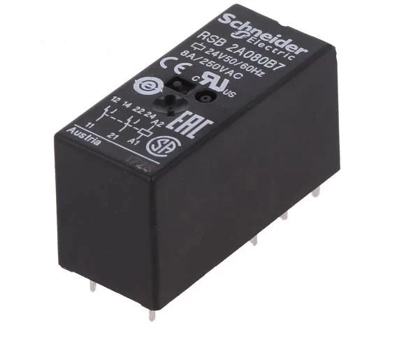 SCHNEİDER 2 KUTUPLU 24V AC PCB 8A 8 PİNLİ ROLE ürün görseli 1