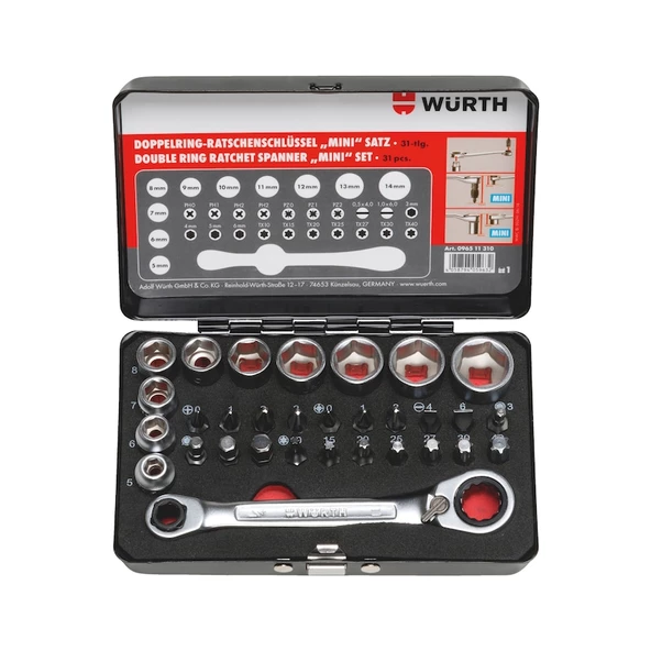 Würth Cırcırlı Yıldız Anahtar Seti 31 Parça ürün görseli 1
