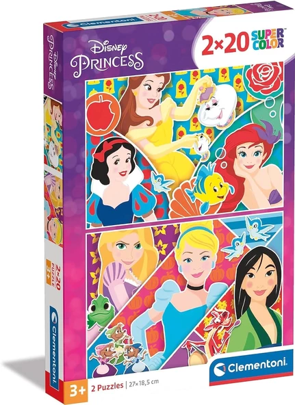 Clementoni  2x20 Parça Puzzle  Princess 24766 ürün görseli 1