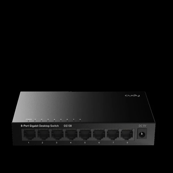CUDY GS108 8 Port Gigabit Yönetilemez Desktop Metal Kasa Switch ürün görseli 1