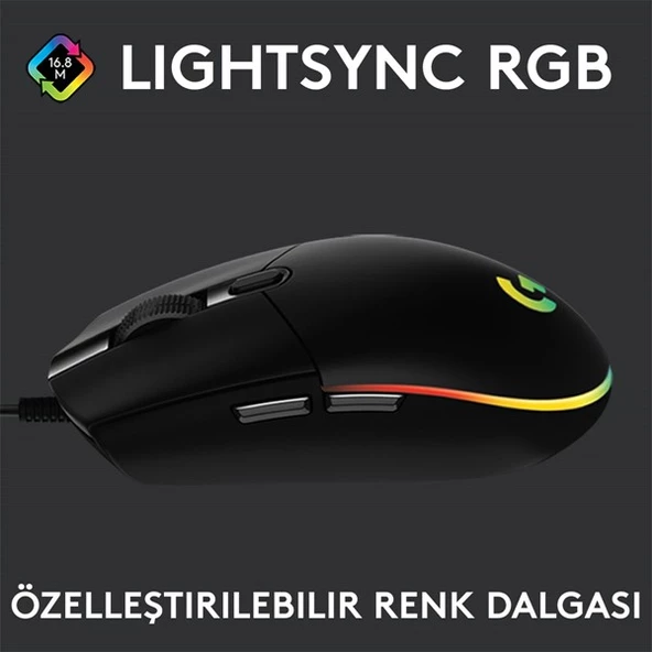 Logitech G G102 Lıghtsync Oyuncu Mouse 910-005823 - Resim 4