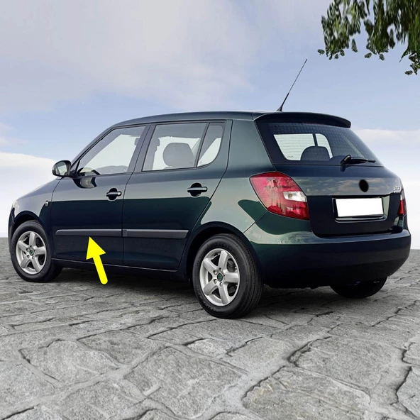 Skoda Fabia 2 2007-2010 Sol Ön Kapı Çıtası Düz 5J0853515 ürün görseli 1