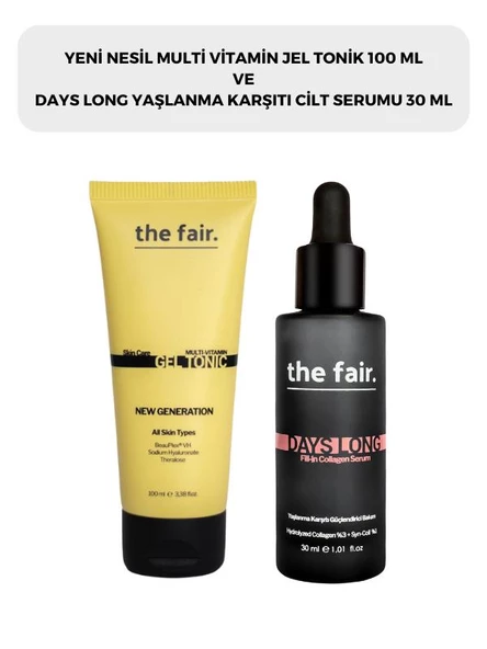 the fair. Multi Vitamin Jel Tonik 100 ml ve Yaşlanma Karşıtı Cilt Serumu 30 ml ürün görseli 1