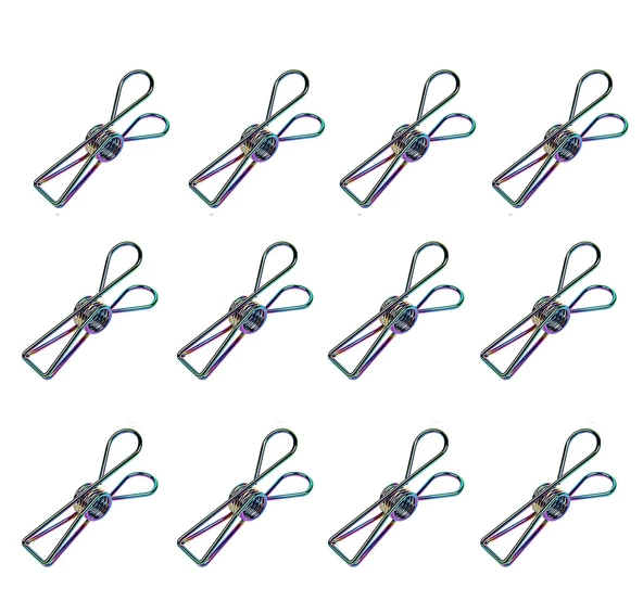 Kayigo Tiny Paslanmaz Çelik  Mini Mandal Onikili - Rainbow - Resim 2