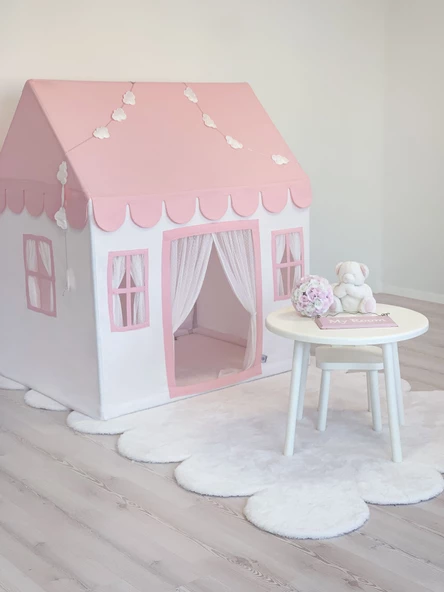 Pamuka  Pembe-Beyaz Medium Oyun Evi ürün görseli 1