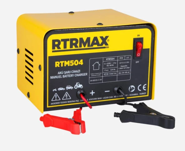Rtrmax RTM504 Akü Şarj Cihazı 12V-20-105 Ah ürün görseli 1