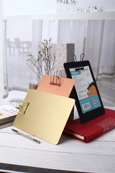 Kayigo Tiny Alüminyum A4 Clipboard Siyah - Resim 3