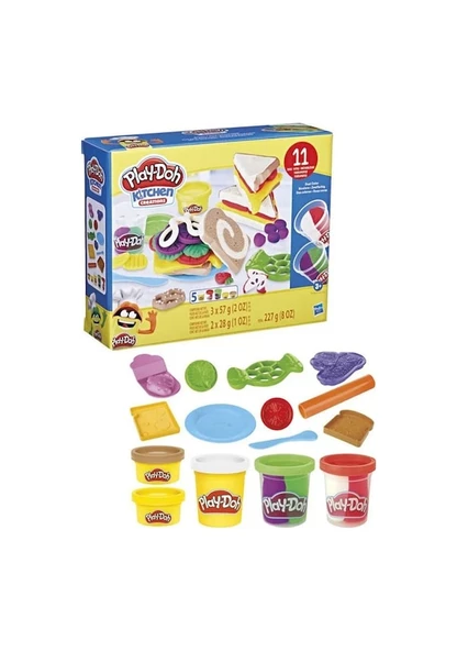 Play Doh Eğlenceli Mutfağım Sandviç Seti E7253 F5746 Lisanslı Ürün ürün görseli 1