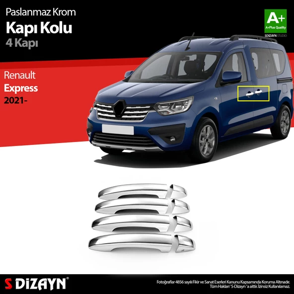 S-Dizayn Renault Express Krom Kapı Kolu 4 Kapı 2021 Üzeri ürün görseli 1