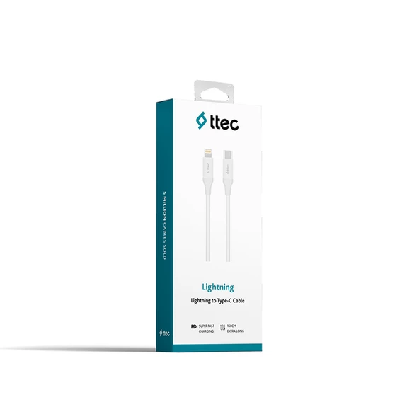 TTEC 2DK40B LIGHTNING TO TYPE-C ŞARJ KABLOSU ürün görseli 1