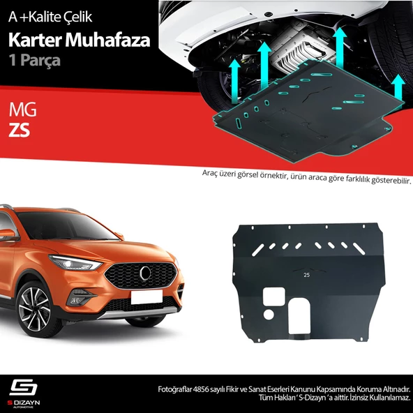 S-Dizayn MG ZS Çelik Karter Muhafaza 2018 Üzeri A+ Kalite ürün görseli 1