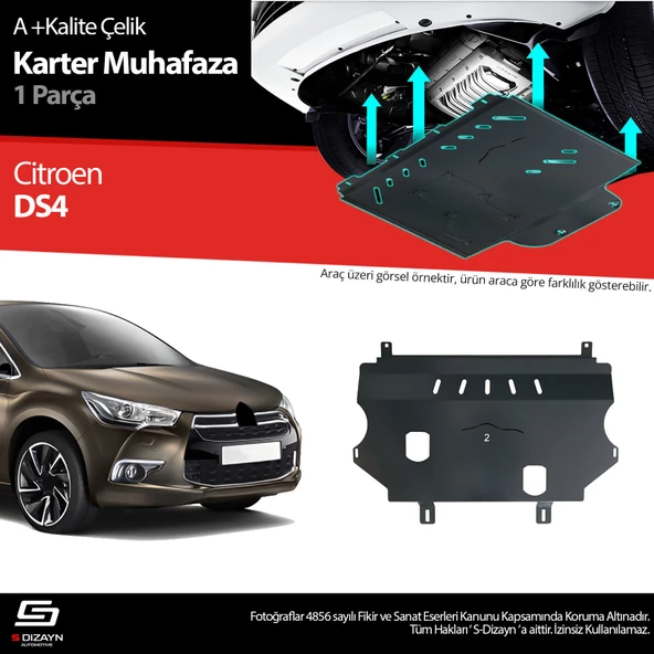 S-Dizayn Citroen DS4 Çelik Karter Muhafaza 2010-2021 A+ Kalite ürün görseli 1