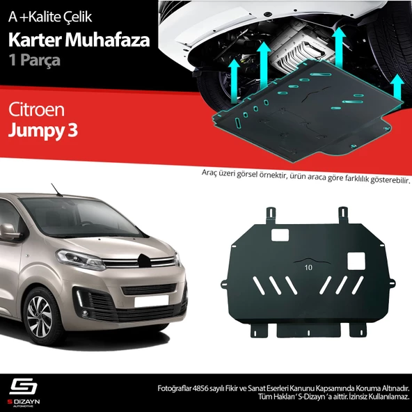 S-Dizayn Citroen Jumpy Çelik Karter Muhafaza 2016 Üzeri A+ Kalite ürün görseli 1