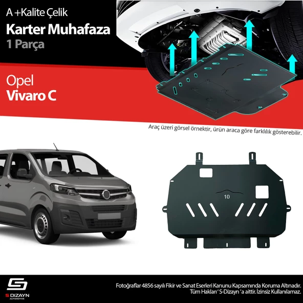 S-Dizayn Opel Vivaro Çelik Karter Muhafaza 2019 Üzeri A+ Kalite ürün görseli 1