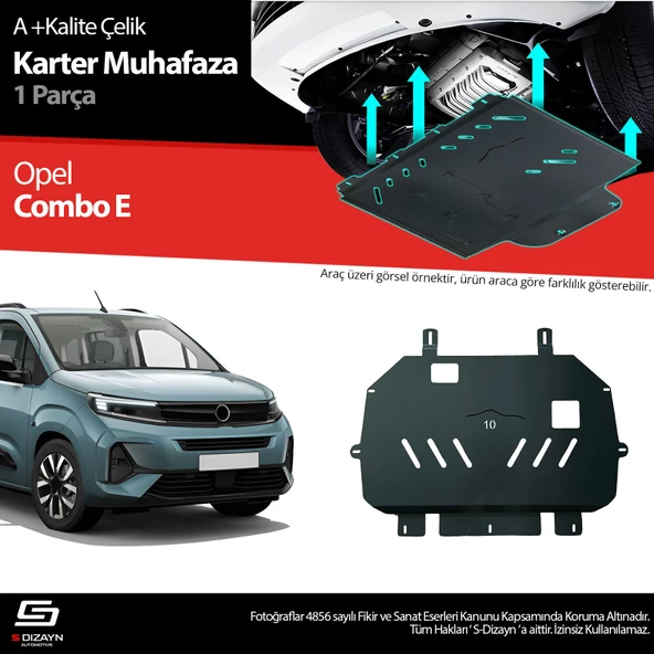 S-Dizayn Opel Combo Çelik Karter Muhafaza 2023 Üzeri A+ Kalite ürün görseli 1