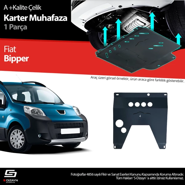 S-Dizayn Peugeot Bipper Çelik Karter Muhafaza 2007-2017 A+ Kalite ürün görseli 1