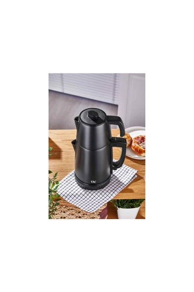 Taç Keyfidem Çay Makinesi Mat Siyah - Resim 4