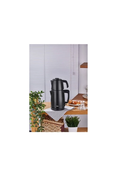 Taç Keyfidem Çay Makinesi Mat Siyah - Resim 3
