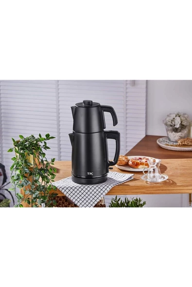 Taç Keyfidem Çay Makinesi Mat Siyah ürün görseli 1