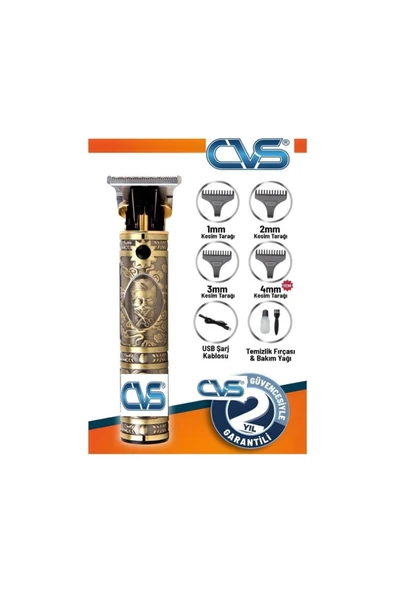 CVS 1-3 DN 7607 Saç Sakal Tıraş Makinesi Kablolu 2 Yıl Çok Renkli Kuru Yok Saç-Sakal ürün görseli 1