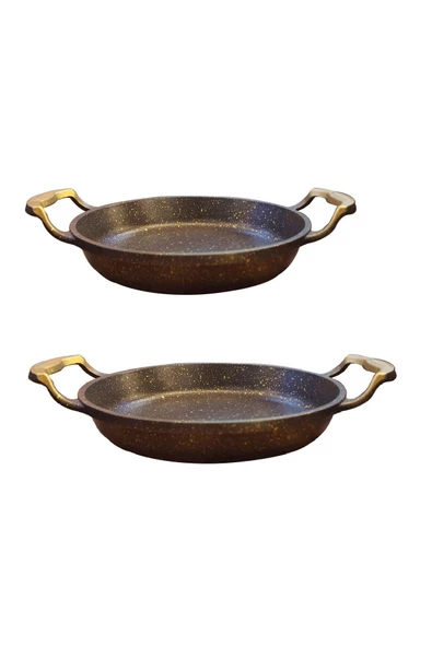 OMS 3248 Gold Döküm İkili Kapaksız Granit Sahan Seti 18-20cm ürün görseli 1