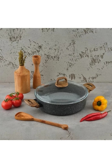 Leydi Marble Natura Granit Kısa Tencere 26 Cm ürün görseli 1