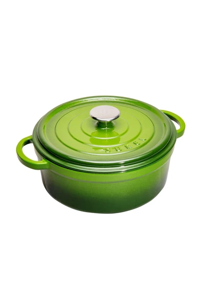 Sürel Aroma Kapak Yeşil Yuvarlak Döküm Tencere 28 Cm ürün görseli 1
