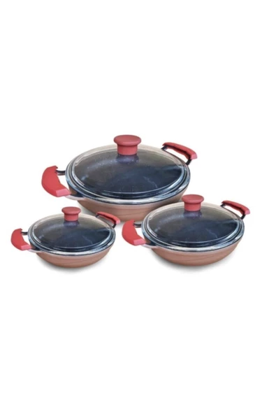 AKPA HOME Döküm Alya 3lü Sahan Set ürün görseli 1