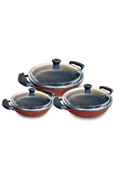 AKPA HOME Döküm Alya 3'lü Sahan Set ürün görseli 1