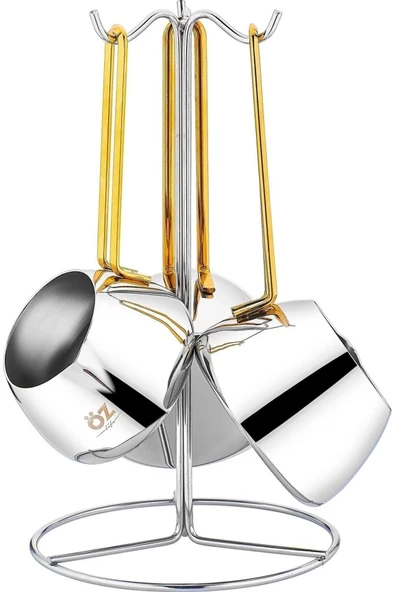 ÖZLİFE Ct-714 4 Parça Cezve Takımı Hüma Sade Gold ürün görseli 1