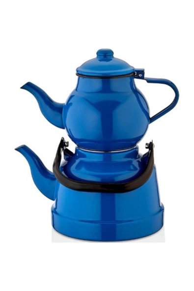 Ebru Metal Aşiret Boy Emaye Çaydanlık Takımı 2,5/4,2 Lt ürün görseli 1
