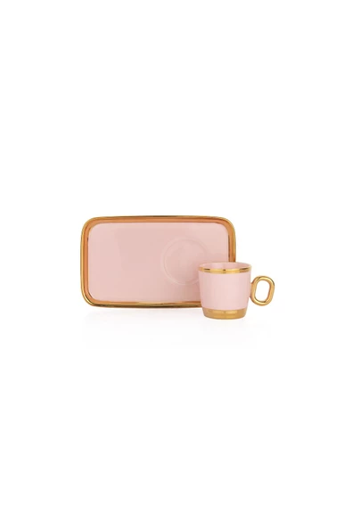Schafer Goldie 6 Kişilik Kahve Fincan Seti 12 Parça-pembe04 ürün görseli 1