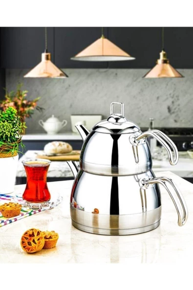 ÖZLİFE Ela Büyük Boy Çaydanlık-sade ürün görseli 1