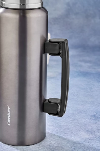 Cooker 1.5 LT  KULPLU ÇELİK TERMOS - Resim 4
