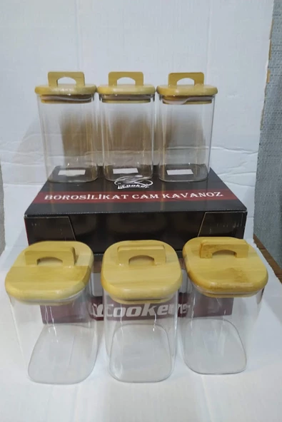 Cooker 13,5 Cm 6 Adet Borosilikat Cam Kavanoz ürün görseli 1