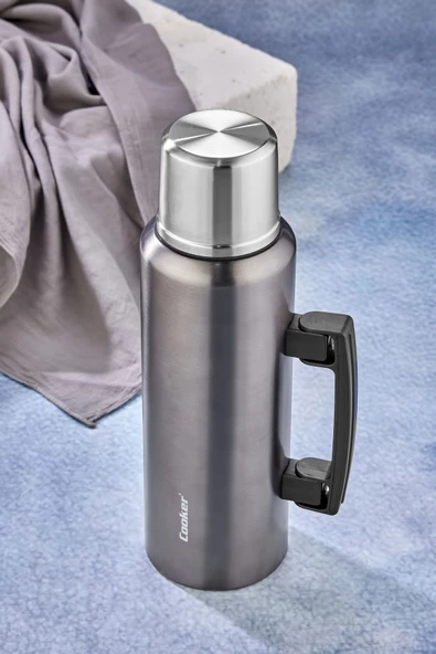 Cooker 1.5 LT  KULPLU ÇELİK TERMOS - Resim 2
