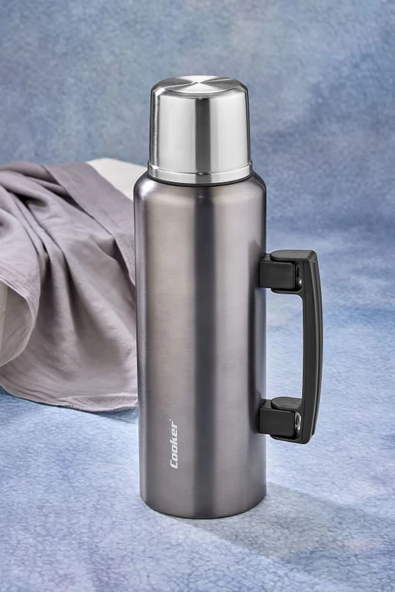 Cooker 1.5 LT  KULPLU ÇELİK TERMOS - Resim 3